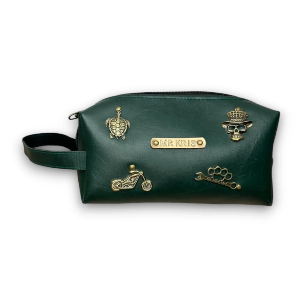 Kosmetyczka męska - BUTELKOWA ZIELEŃ