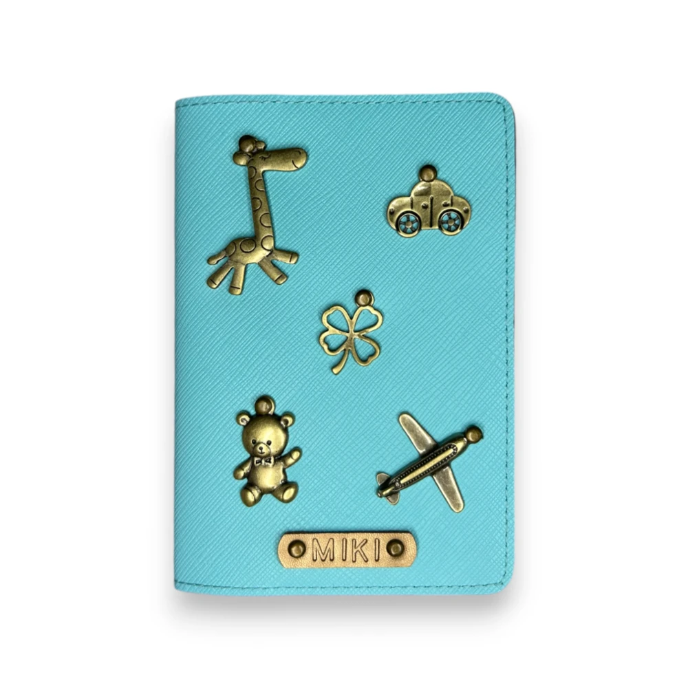 Personalizowane etui na paszport pokrowiec z przypinkami turkusowy (2).webp