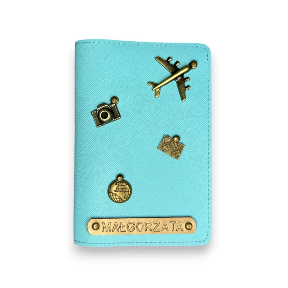 Personalizowane etui na paszport pokrowiec z przypinkami turkusowy (3).webp