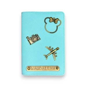 Etui na paszport - TURKUSOWE