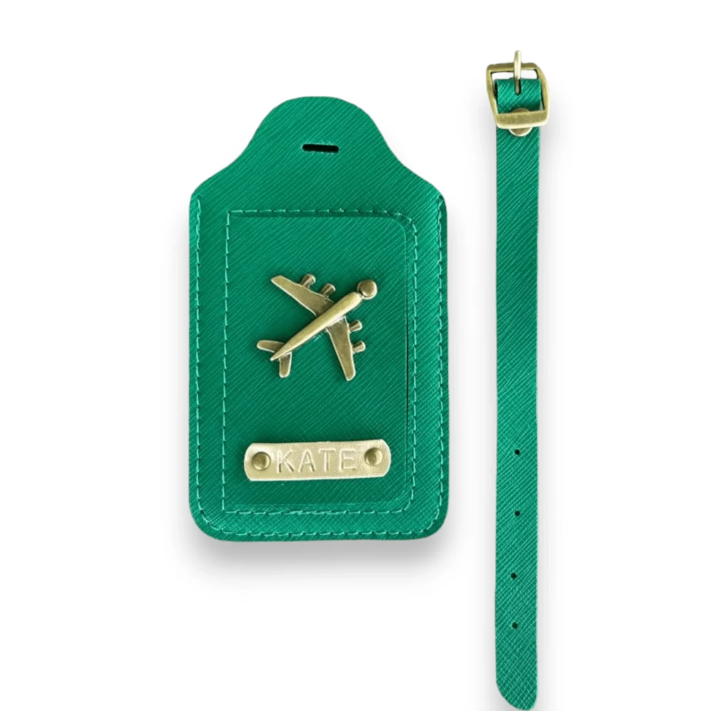 personalizowana zawieszka do bagażu ciemna zieleń.webp