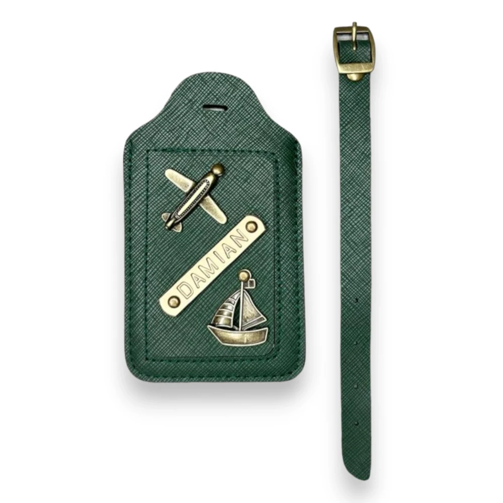 personalizowana zawieszka do bagażu identyfikator -khaki.webp