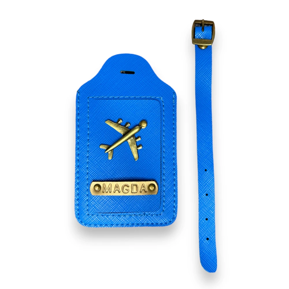 personalizowana zawieszka do bagażu niebieska.webp