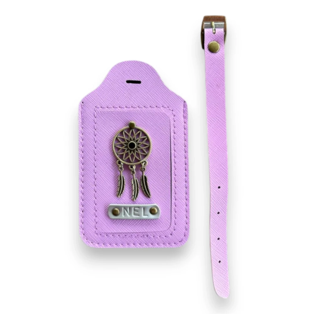 personalizwana zawieszka do bagażu identyfikator do walizki liliowy prezent dla podróżnika (4).webp