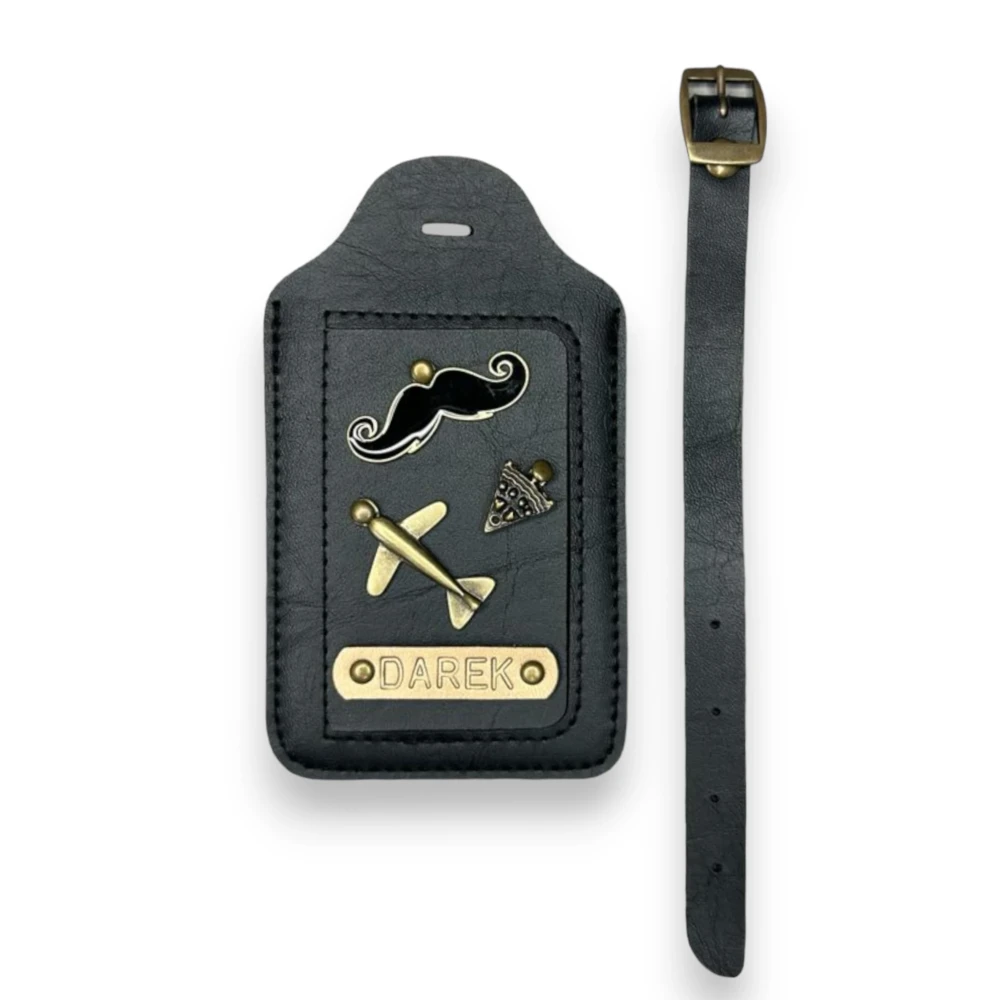 zawieszka do walizki gładka czerń.webp