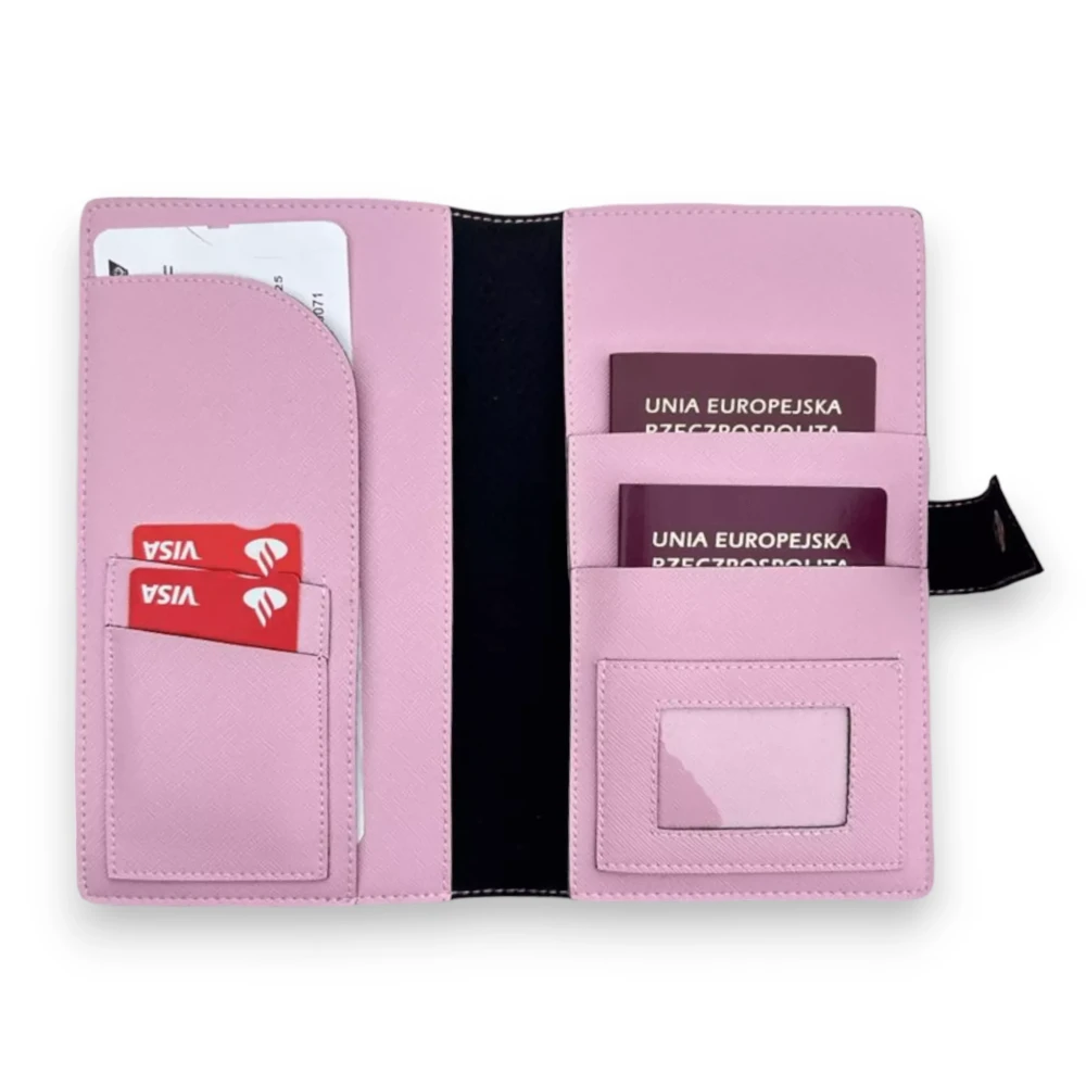 personalizowane etui na paszport dla par w  pudrowy róż.webp