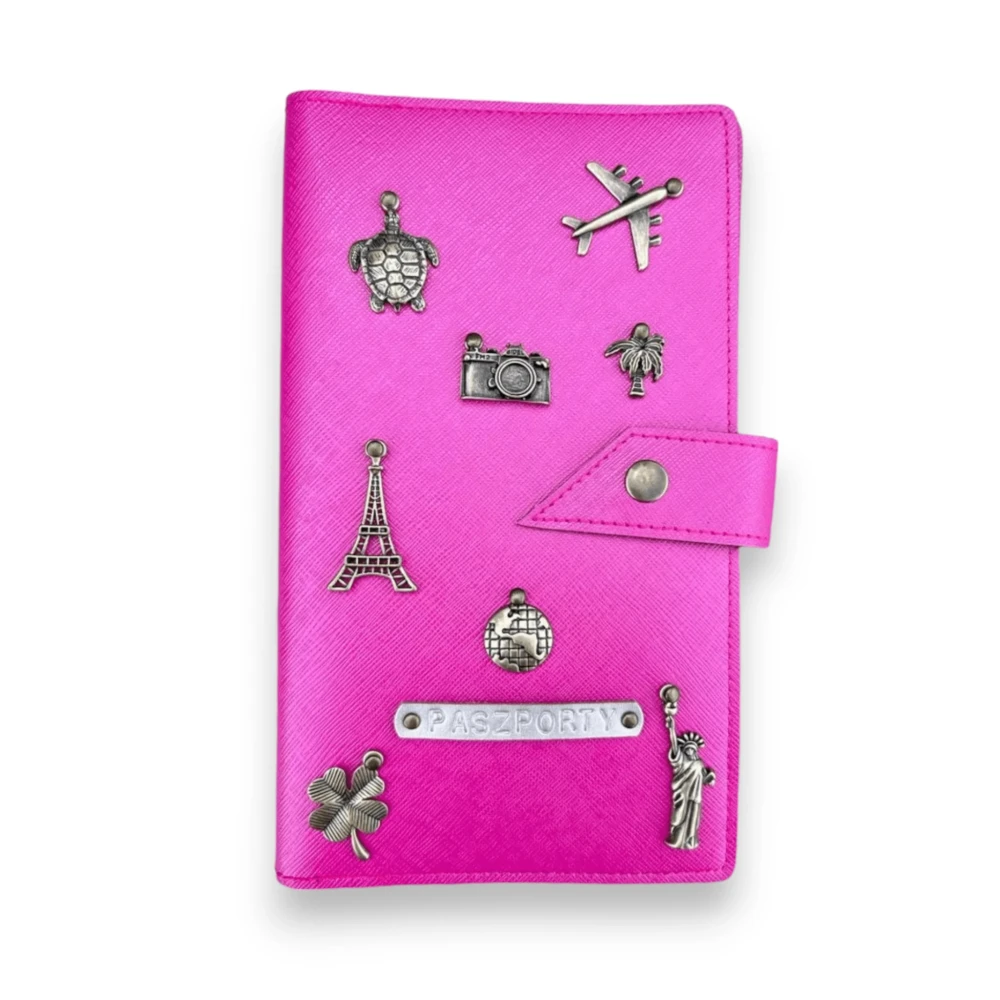 spersonalizowane etui na paszport dla par różowe (2).webp