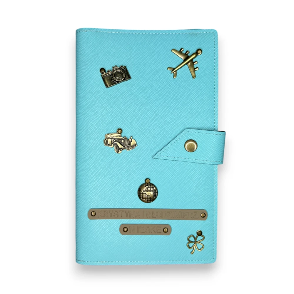 personalizowane etui na paszport dla par turkusowe.webp