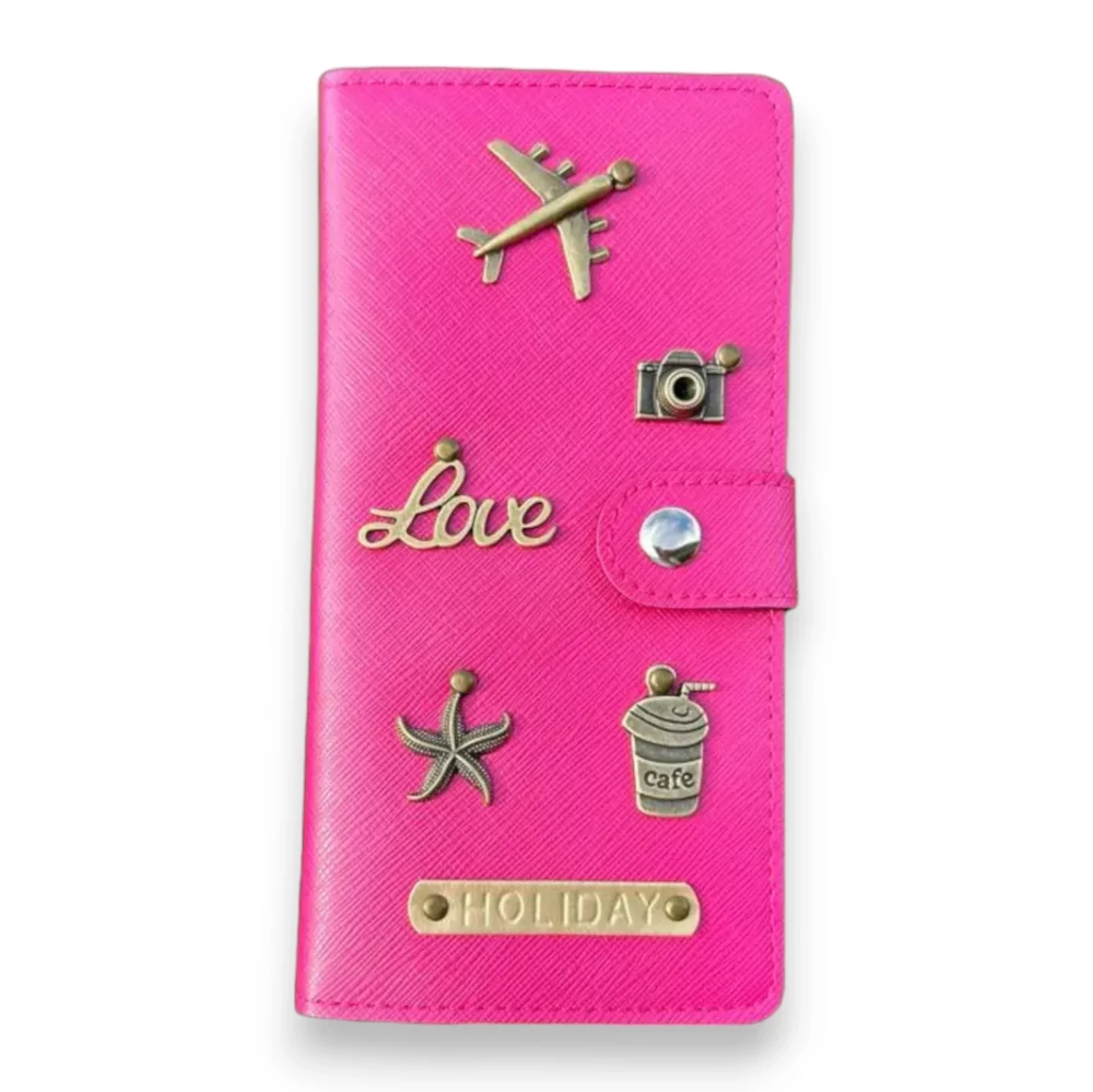 personalizowany portfel na zatrzask - różowe.webp