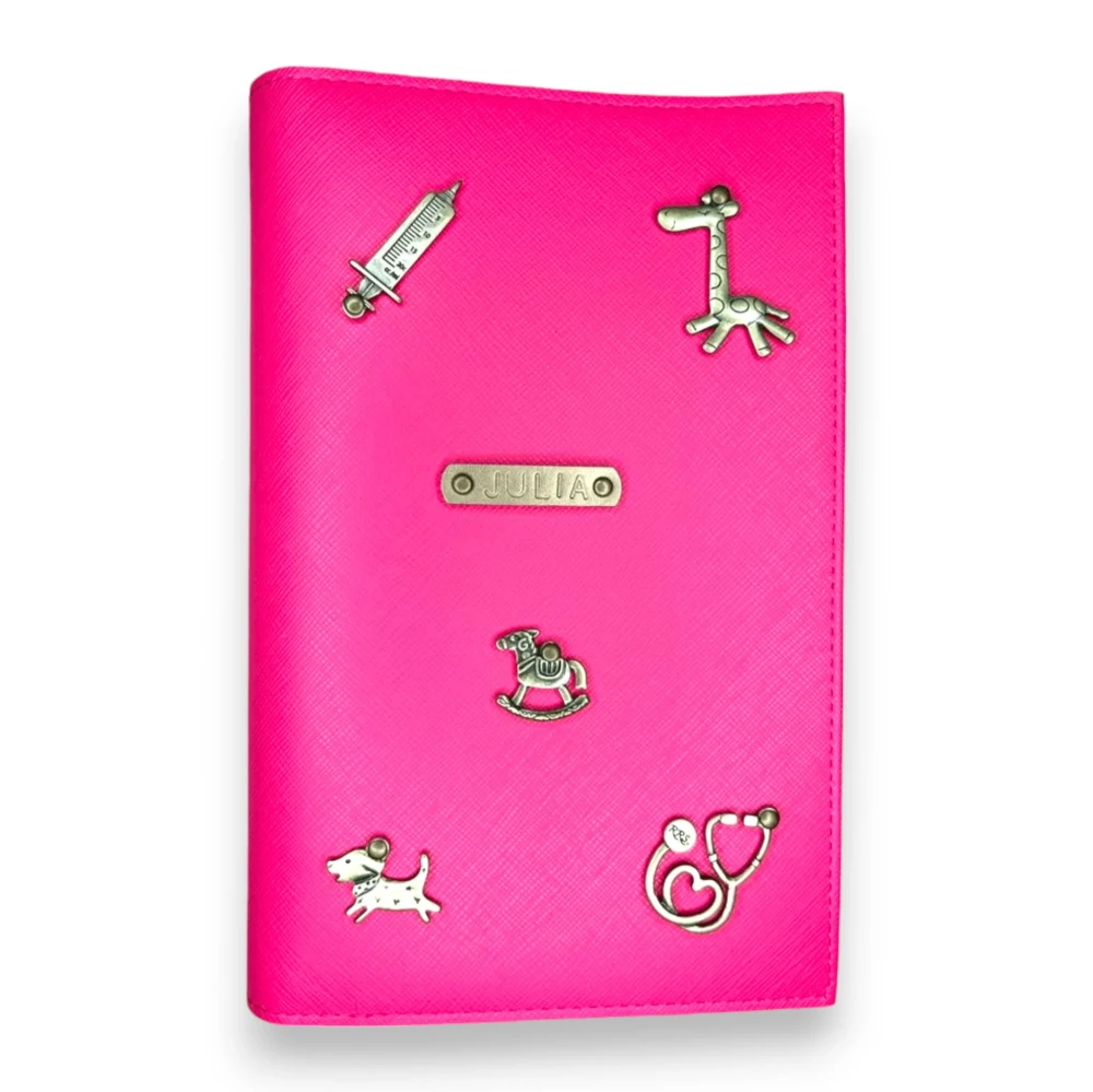 personalizowana okładka a5 - malinowa.webp