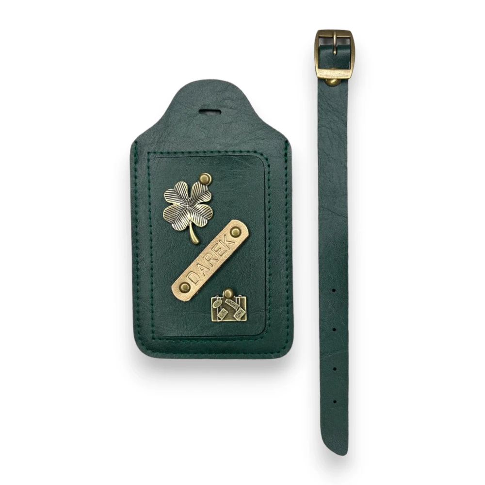 Zawieszka do bagażu- BUTELKOWA ZIELEŃ