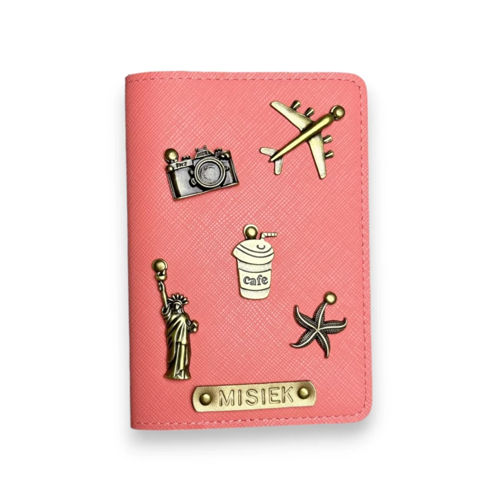 etui na paszport - łososiowe-