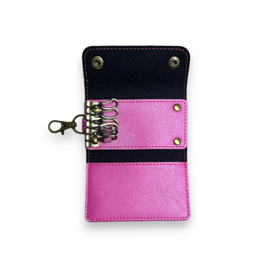 personalizowane etui na klucze - różowe otwarte.webp