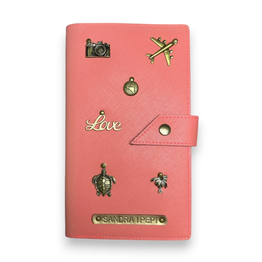 etui na 2 paszporty - łososiowe.webp