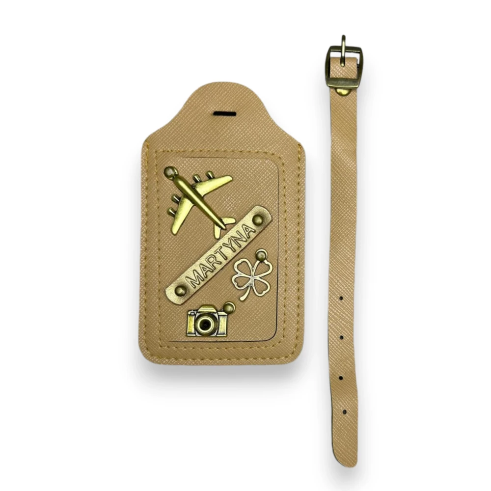 zawieszka do bagażu -jasny brąz.webp