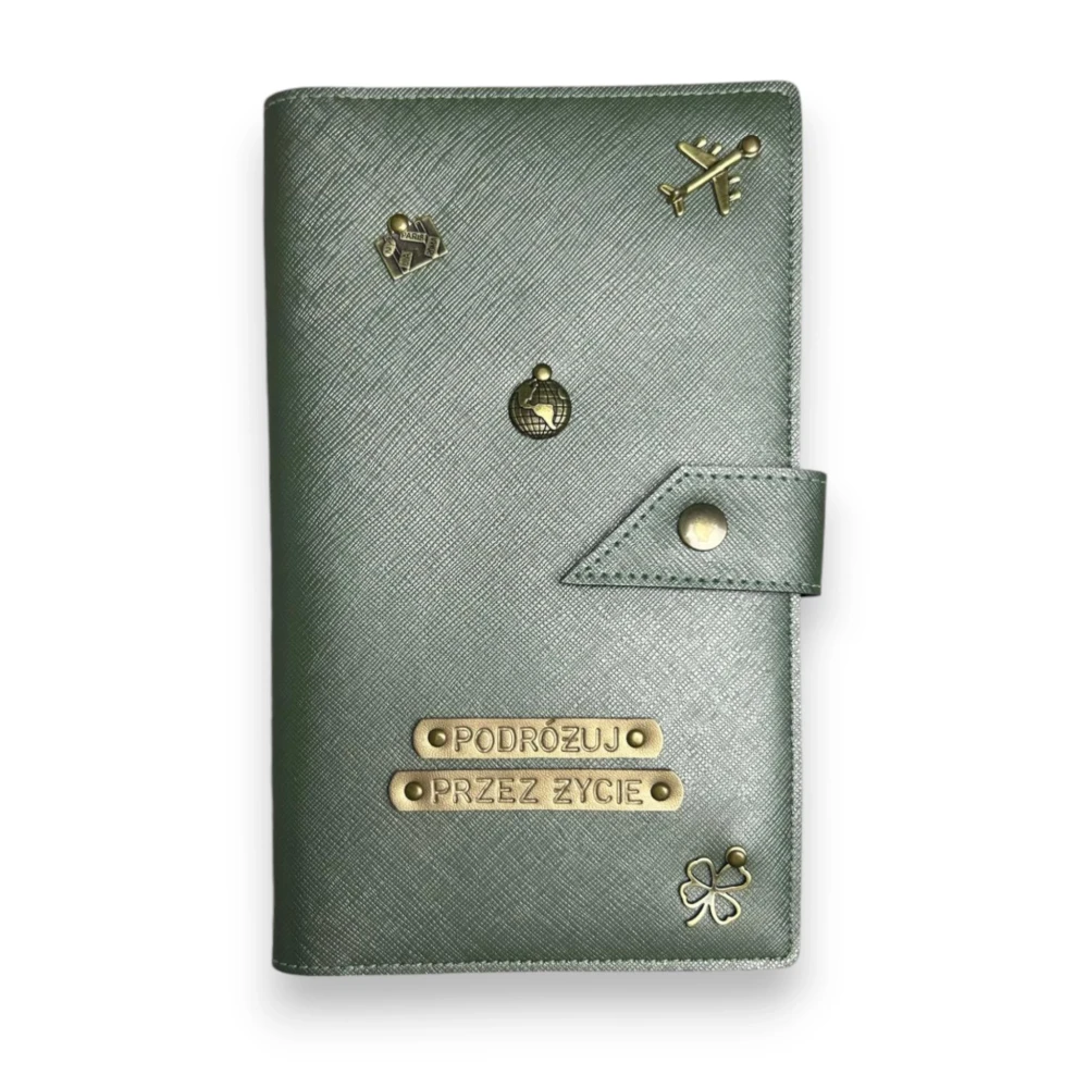 personalizowane etui na 2 paszporty - oliwkowe.webp