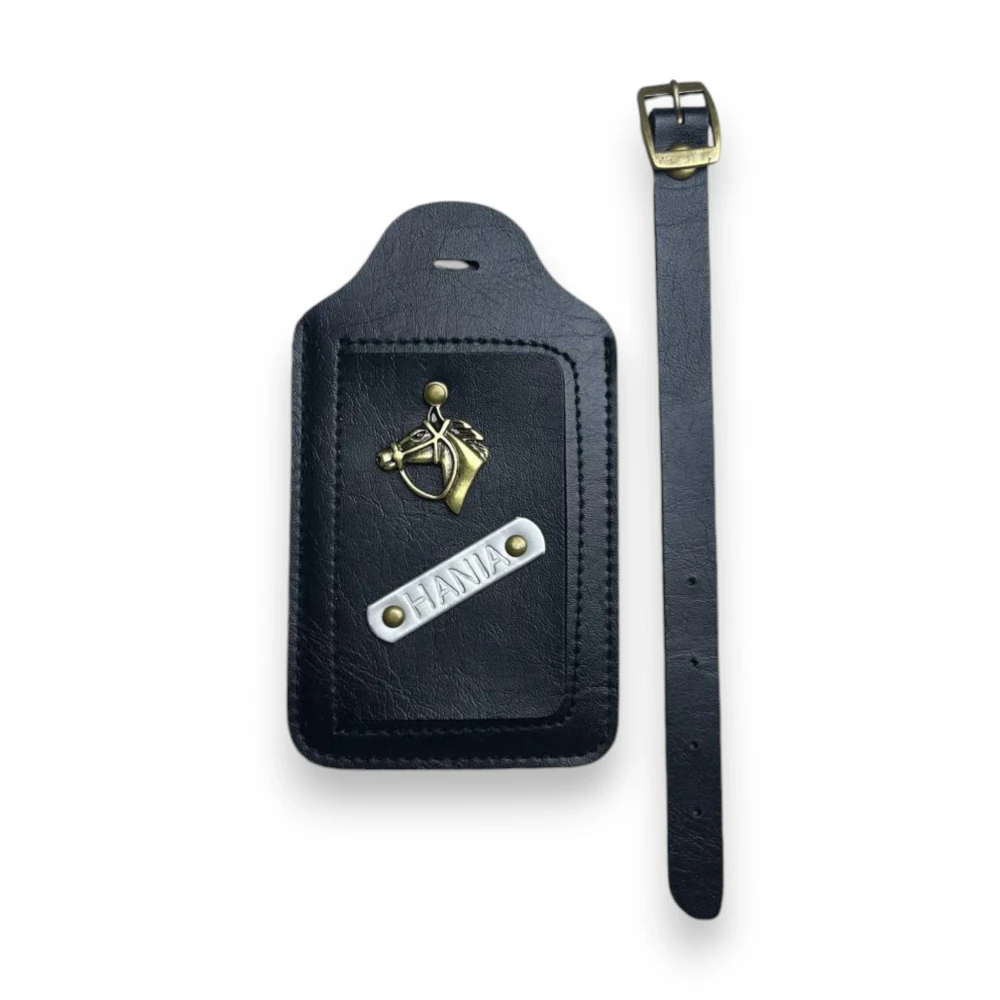 personalizowana zawieszka do bagażu -gładka czerń.webp