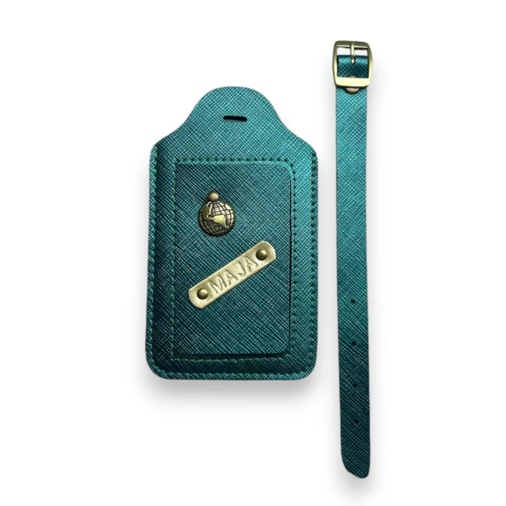 personalizowana zawieszka do bagażu -szmaragdowa.webp