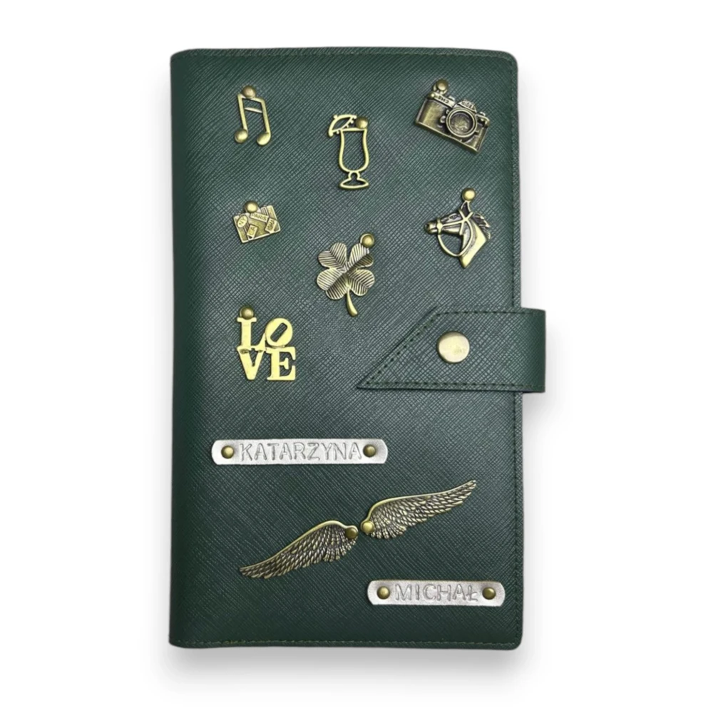 personalizowane etui na  2 paszporty -khaki.webp