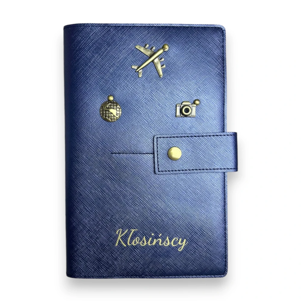 personalizowane etui na 4 paszporty - granatowe.webp