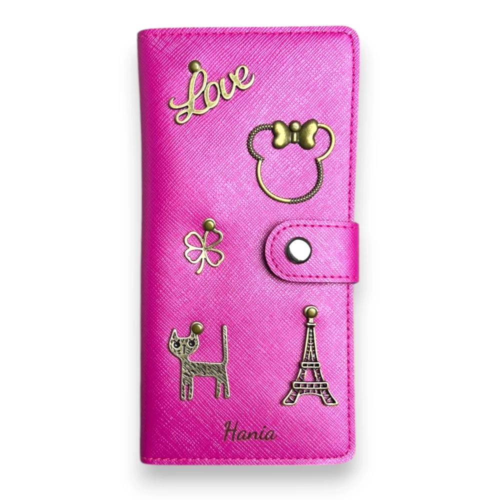 personalizowany portfel na zatrzask - rózowy.webp