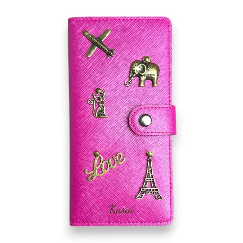 personalizowany portfel na zatrzask -różowy.webp