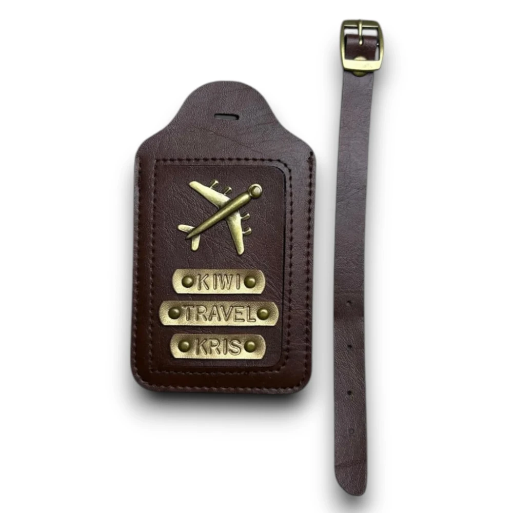Zawieszka do bagażu- BRĄZOWA