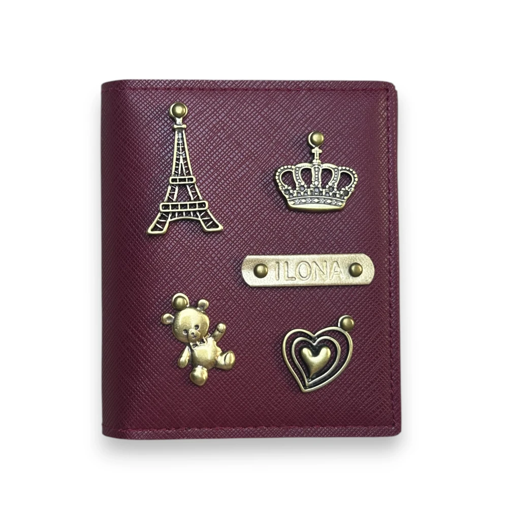 Etui na legitymację szkolną  - BURGUNDOWE