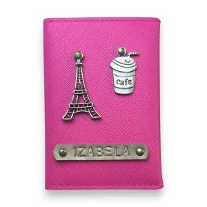 Etui na dowód osobisty - Malinowe