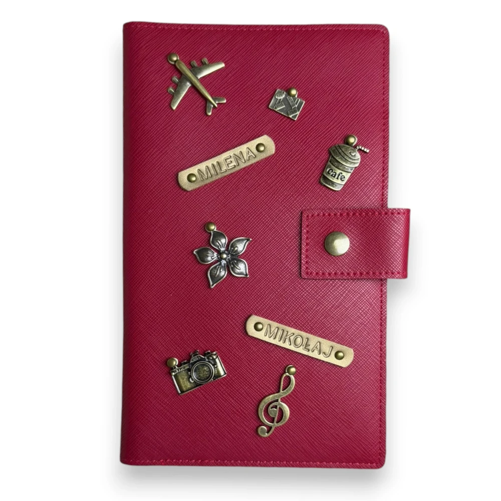 Etui na 6 paszportów - WIŚNIOWE