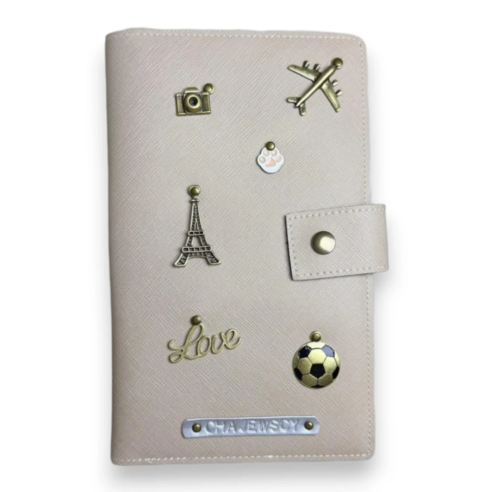 Etui na 6 paszportów - BEŻOWE