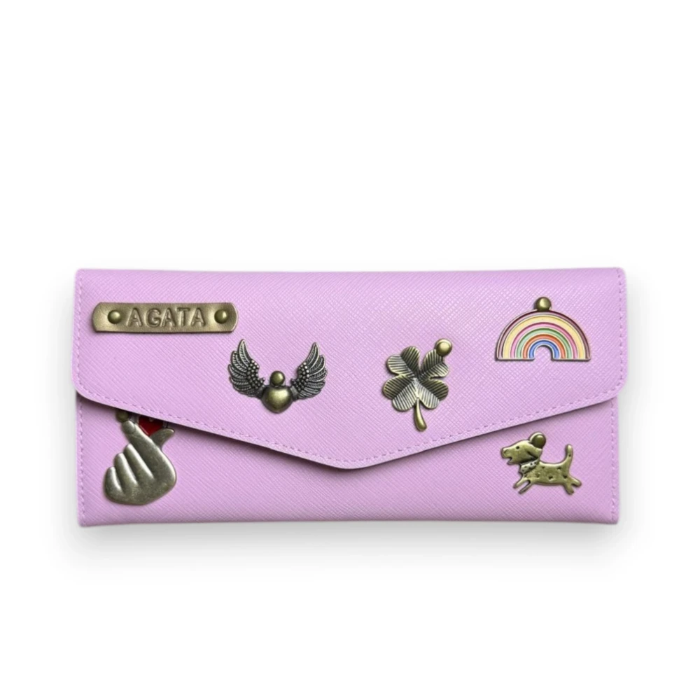 Portfel kopertowy- PUDROWY RÓŻ