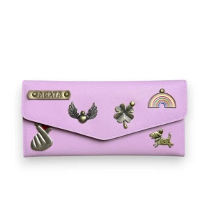 Portfel kopertowy- PUDROWY RÓŻ