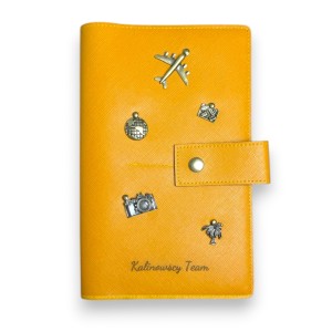 Etui na paszport rodzinne - POMARAŃCZOWE