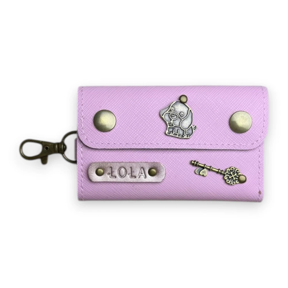 Etui na klucze - PUDROWY RÓŻ