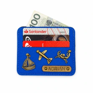 Personalizowane etui na karty - NIEBIESKIE