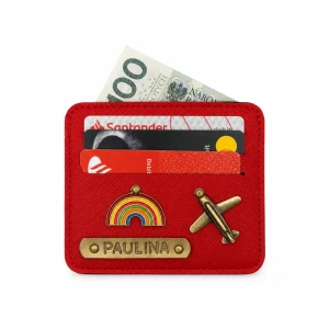 Personalizowane etui na karty - CZERWONE