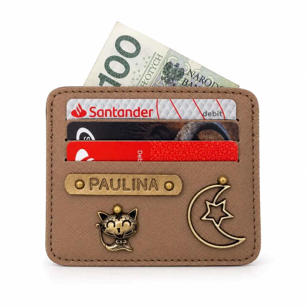 Personalizowane etui na karty - KAWA Z MLEKIEM.webp